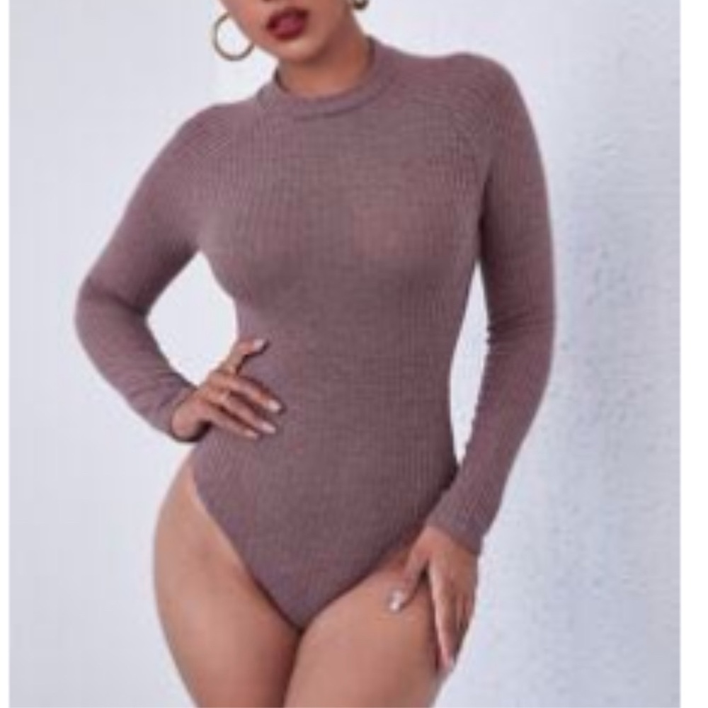 Elegant Mauve Long Sleeve Bodysuit